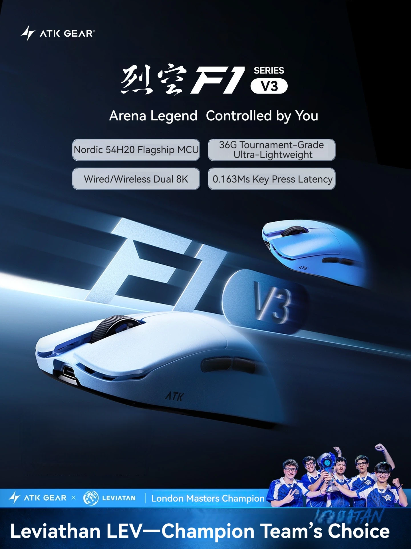 ATK F1 V3 Ultimate 8K Wireless - огляд і ціна Esports Gaming Brands