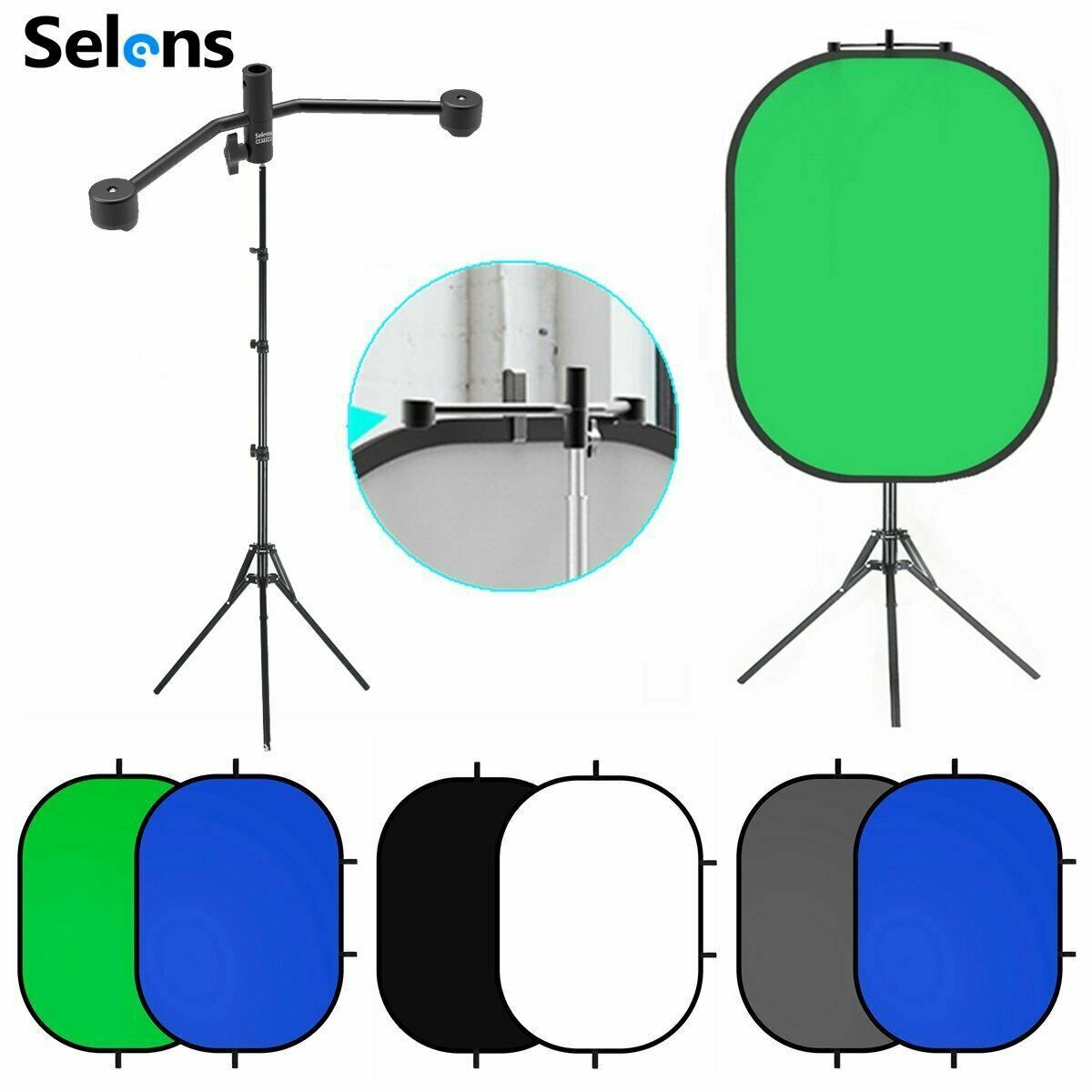 Selens Reflector Clip Photogra - огляд і ціна Green Screen Collapsible